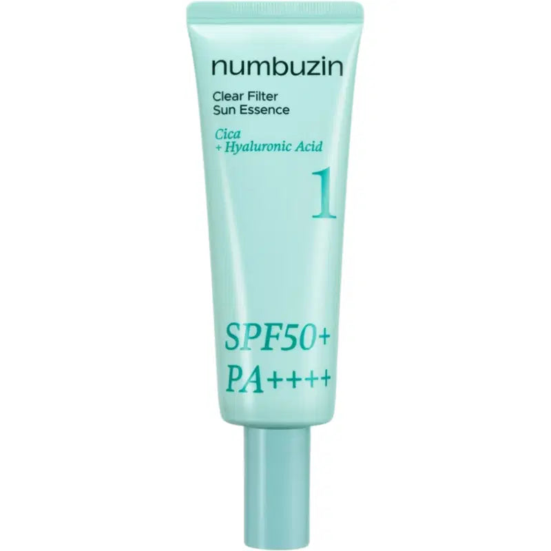 Numbuzin, No.1 Clear Filter Sun Essence, Återfuktande och skyddande, Solkräm, För ansiktet, SPF 50 PA++++, 50 ml