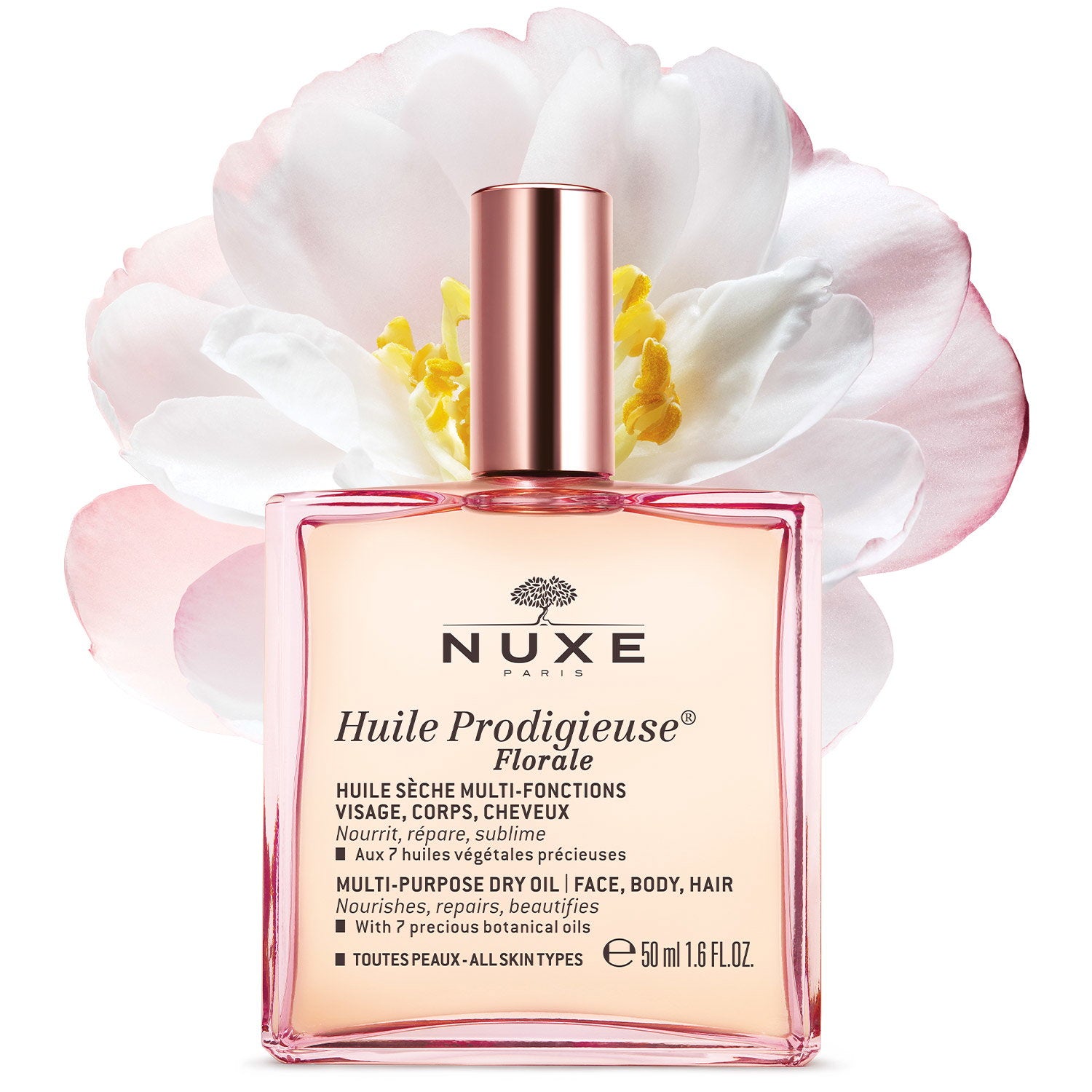 Nuxe, Huile Prodigieuse Multi-Purpose Floral, Kroppsolja, För ansikte, kropp & hår, 50 ml