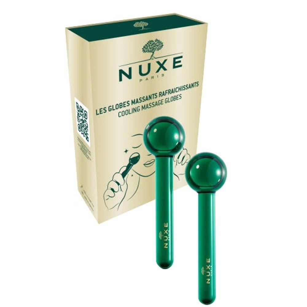 Nuxe, Ice Globes, Grön, Kylning, Ansiktsmassagekula
