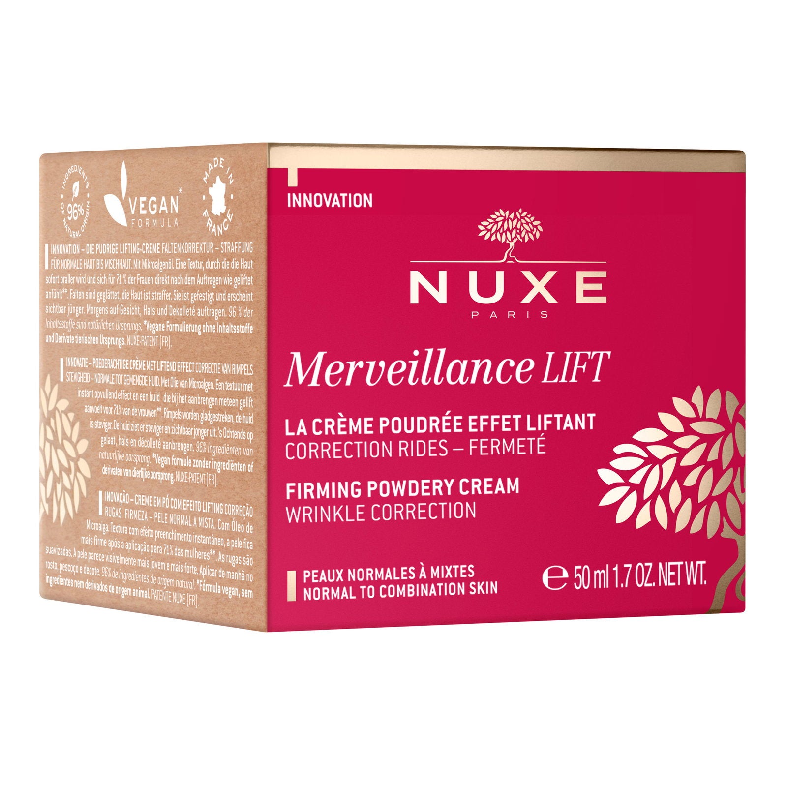 Nuxe, Merveillance Lift Powdery, Vegan, Uppstramning, Dag, Grädde, För ansiktet, 50 ml