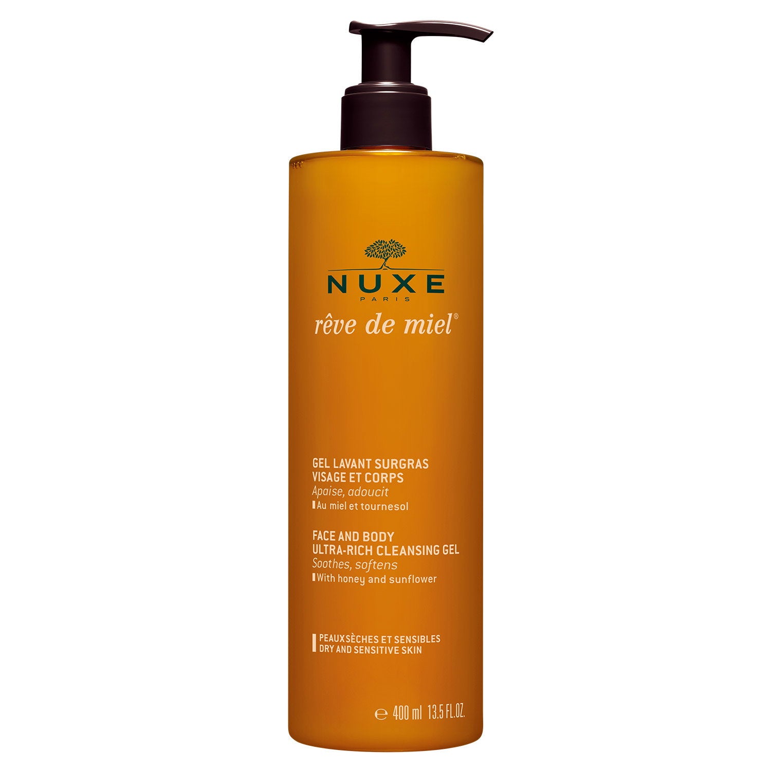 Nuxe, Reve de Miel Ultra Rich, Rengöringsgel, För ansiktet, 400 ml