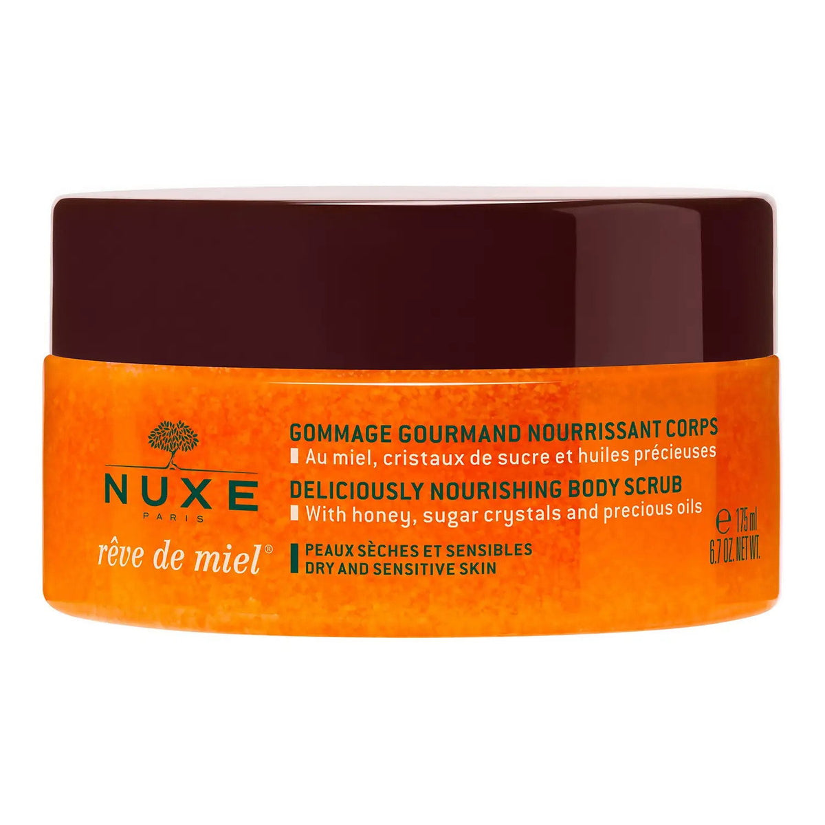 Nuxe, Reve de Miel Deliciously, Vegan, Lugnande, Kroppsskrubb, 175 ml