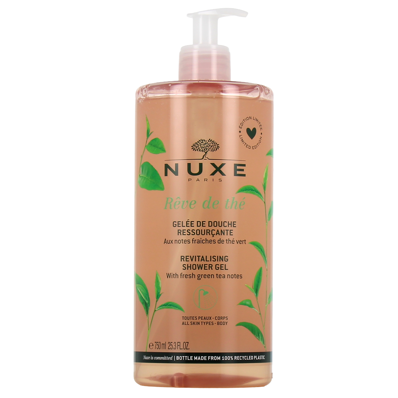 Nuxe, Reve de The, Revitalisering, Duschgel, För alla hudtyper, 750 ml