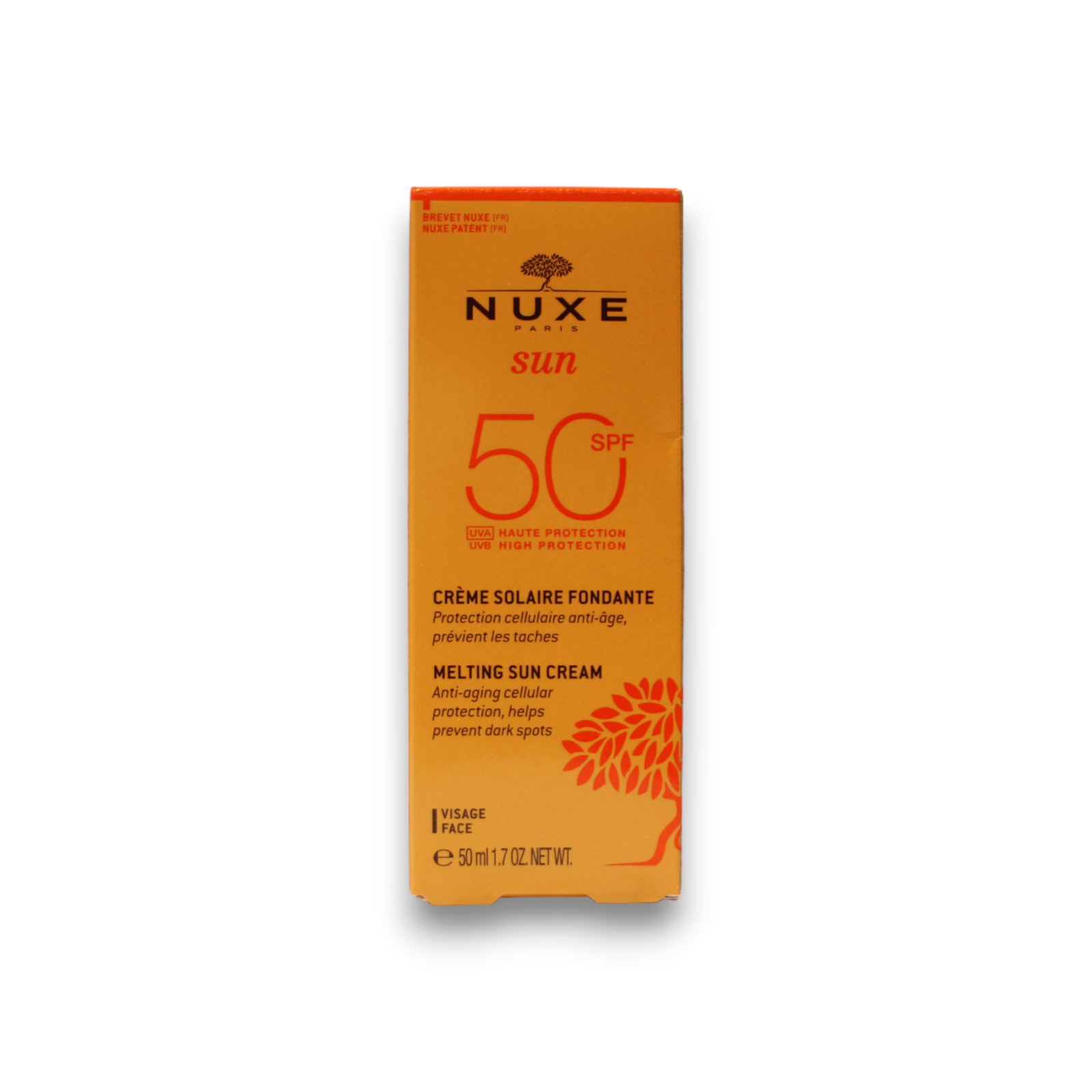 Nuxe, Sun, UV-skydd, Solkräm, För ansiktet, SPF 50, 50 ml