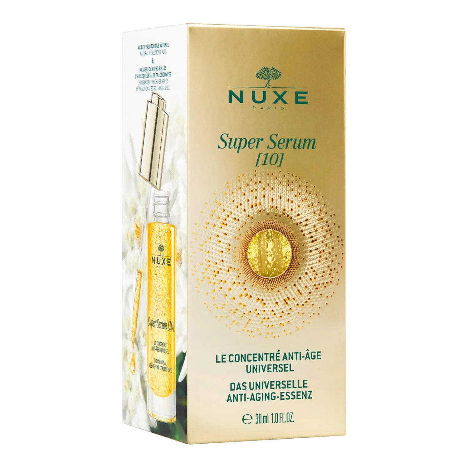 Nuxe, Super Serum [10], Vegan, Anti-age, Dag & Natt, Serum, För ansikte & hals, 30 ml