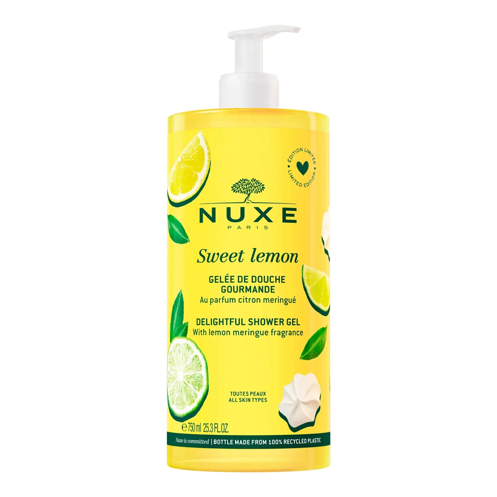 Nuxe, Sweet Lemon, Rengöring, Duschgel, För alla hudtyper, 750 ml