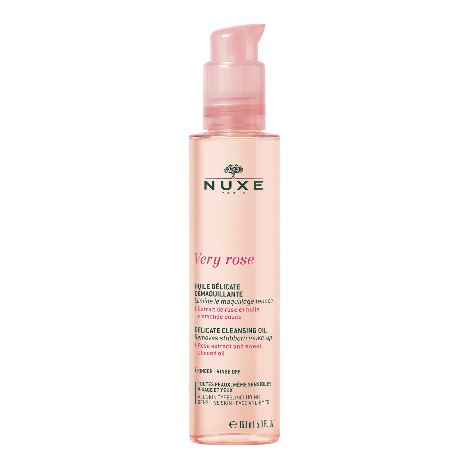 Nuxe, Very Rose, Rengöringsolja, För ansiktet, 150 ml
