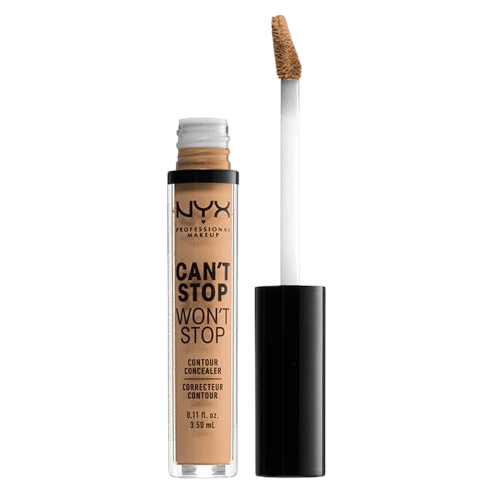 Nyx, Can't Stop Won't Stop, Djurförsöksfri, Full täckning, Flytande concealer, Mjuk beige, Nej, 3.5 ml
