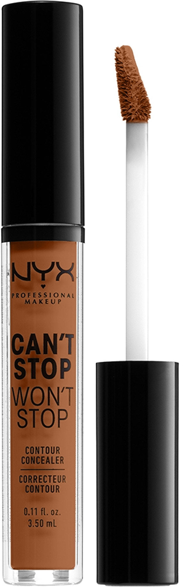 Nyx, Can't Stop Won't Stop, Matt, Flytande concealer, Mahogny, 3.5 ml