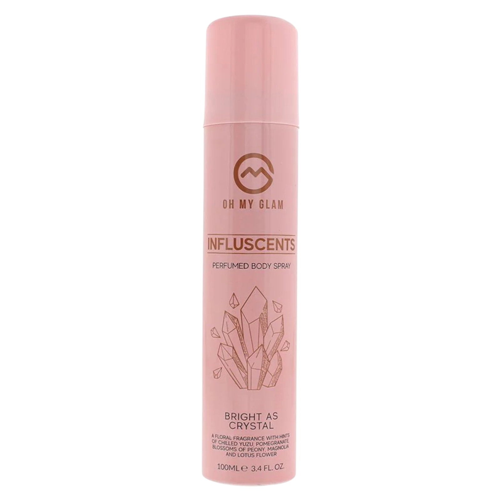 Oh My Glam, Influscents Bright As Crystal, Kroppsspray, Lotusblomma, 100 ml