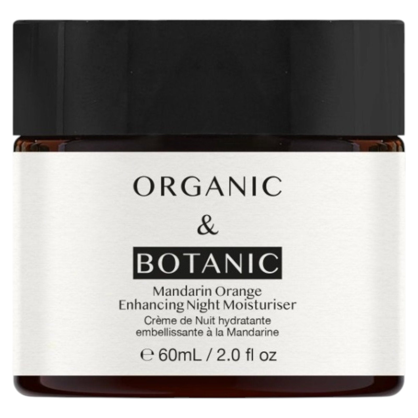 Organic & Botanic, Mandarin Orange, Återfuktande, På natten, Grädde, För ansiktet, 60 ml