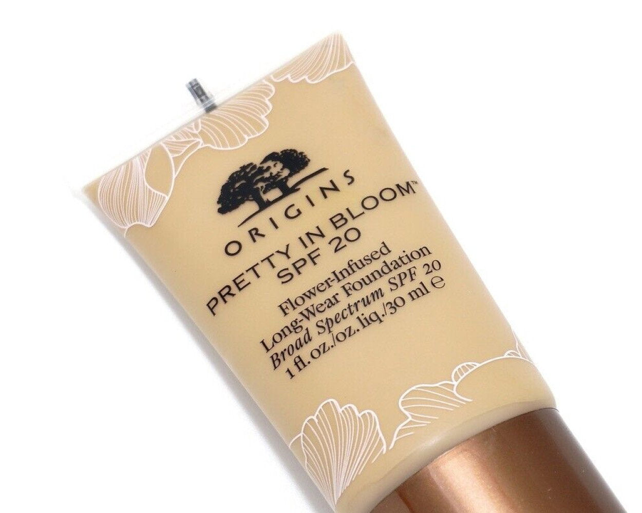 Origins, Pretty In Bloom, Long-Wear, Cream Foundation, 610, Deep Neutral, SPF 20, 30 ml