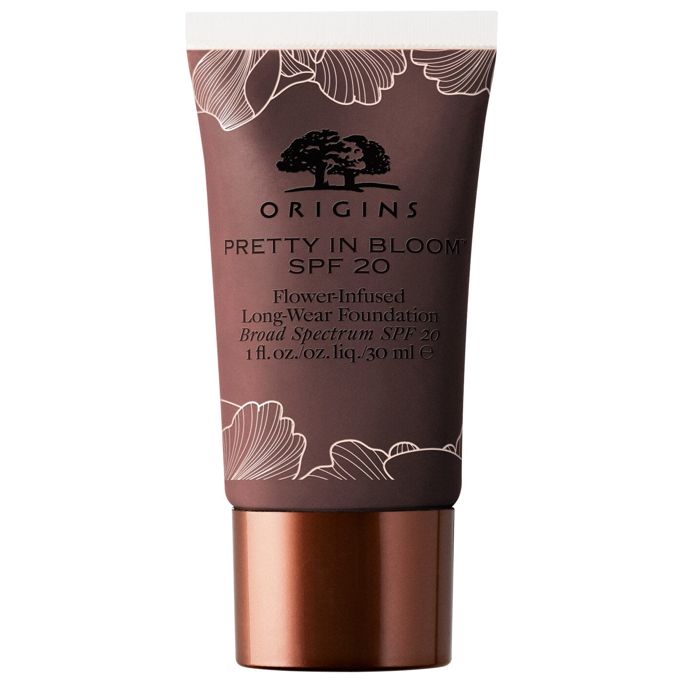 Origins, Pretty In Bloom, Långvarig, Krämfoundation, 740, Mycket djup kyla, SPF 20, 30 ml