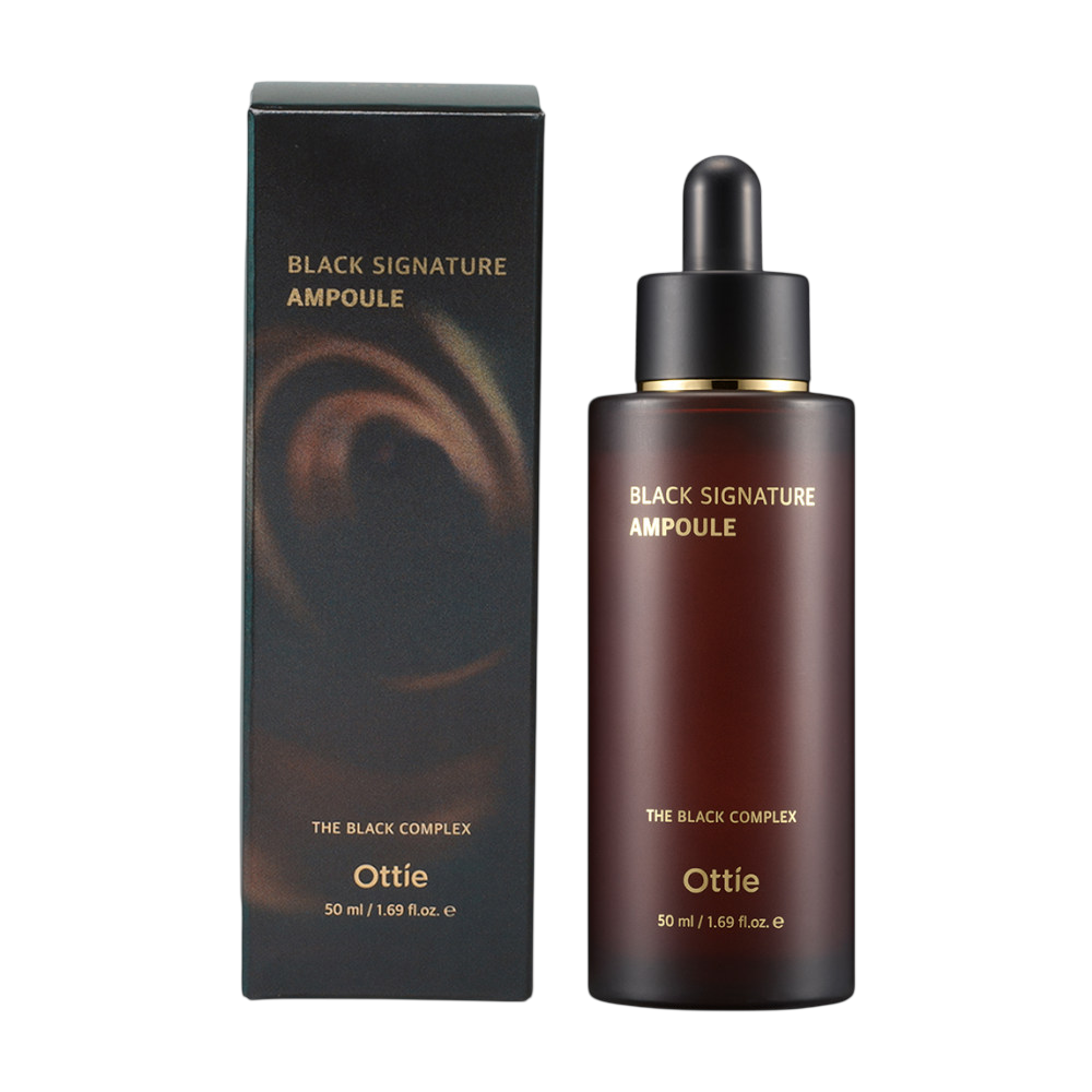 Ottie, Black Line, Snail Mucin, Återfuktande & regenererande, Dag & Natt, Serum, För ansiktet, 50 ml
