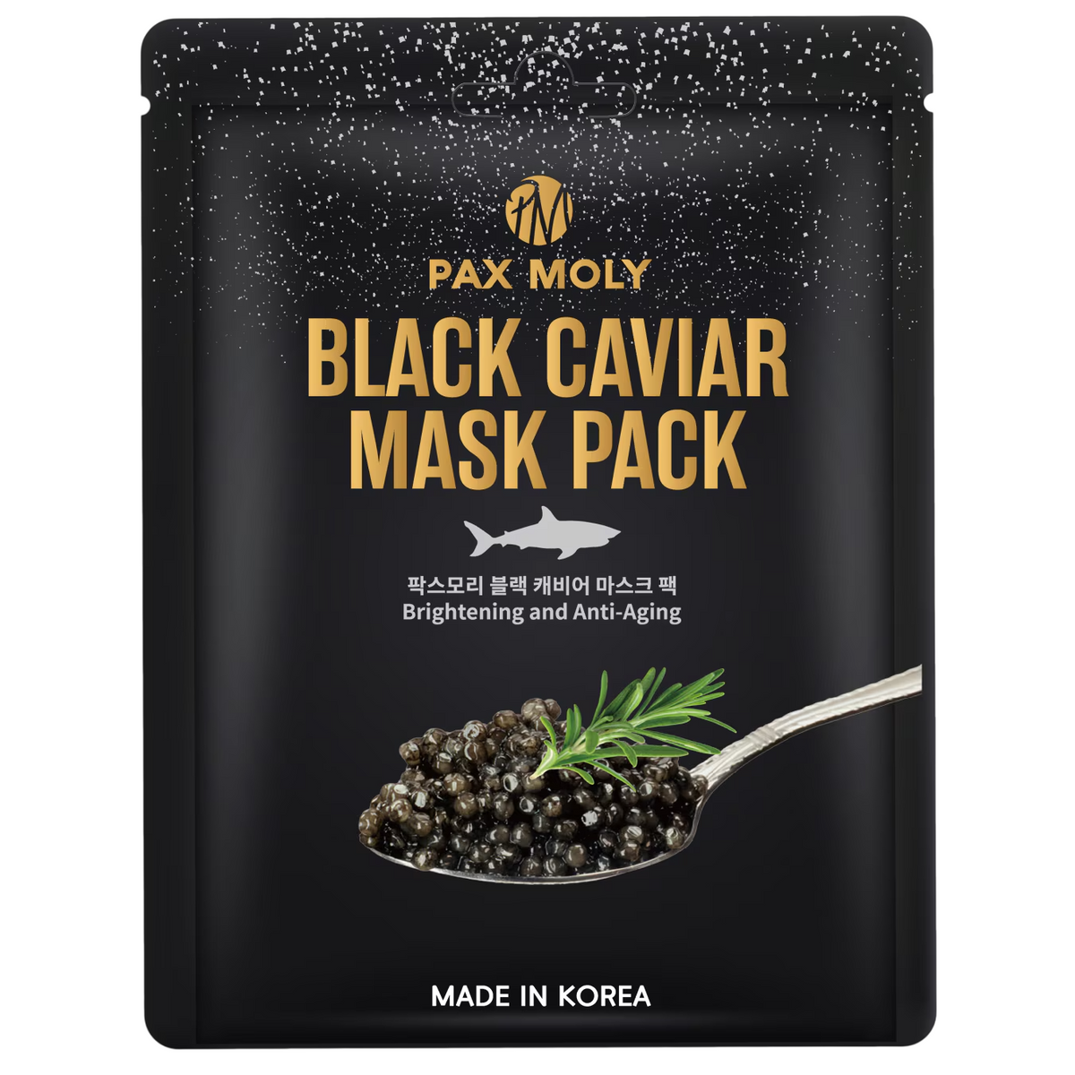 PaxMoly, Black Caviar, Brightening, Hydrating & Anti-Aging, Ansiktsmask, Ansikte, 25 ml