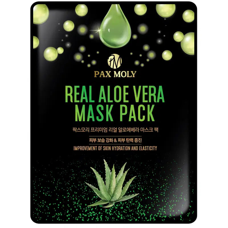 PaxMoly, Real Aloe Vera, Firmness, Elasticity, Hydration, Ansiktsmask, För ansiktet, 25 ml