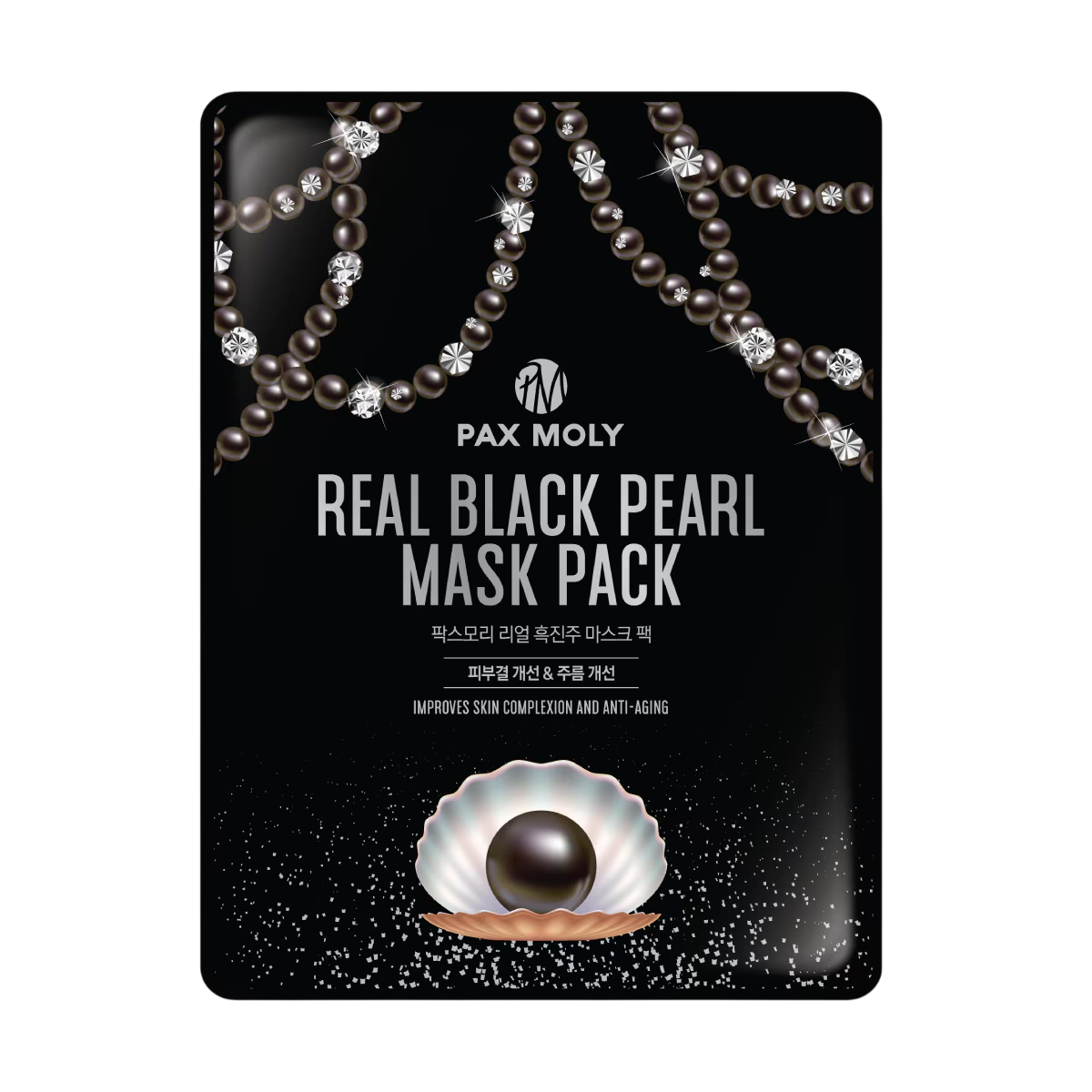 PaxMoly, Real Black Pearl, Anti-aging, Ansiktsmask, För ansiktet, 25 ml