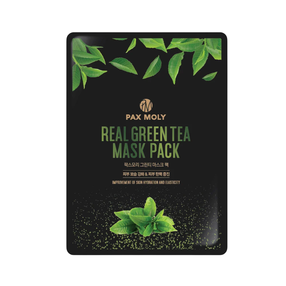 PaxMoly, Real Green Tea, Hydration & Elasticity, Ansiktsmask, För ansiktet, 25 ml