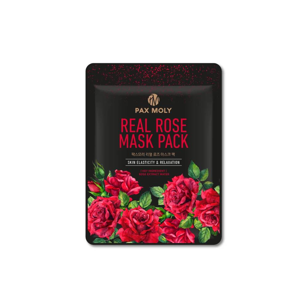PaxMoly, Real Rose, Återfuktande och lugnande, Ansiktsmask, Ansikte, Dag & Natt, 25 ml