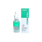 PaxMoly, Trouble Relief, Niacinamide 15% + Zinc 5%, Brightening & Purifying, Dag & Natt, Serum, För ansiktet, 30 ml