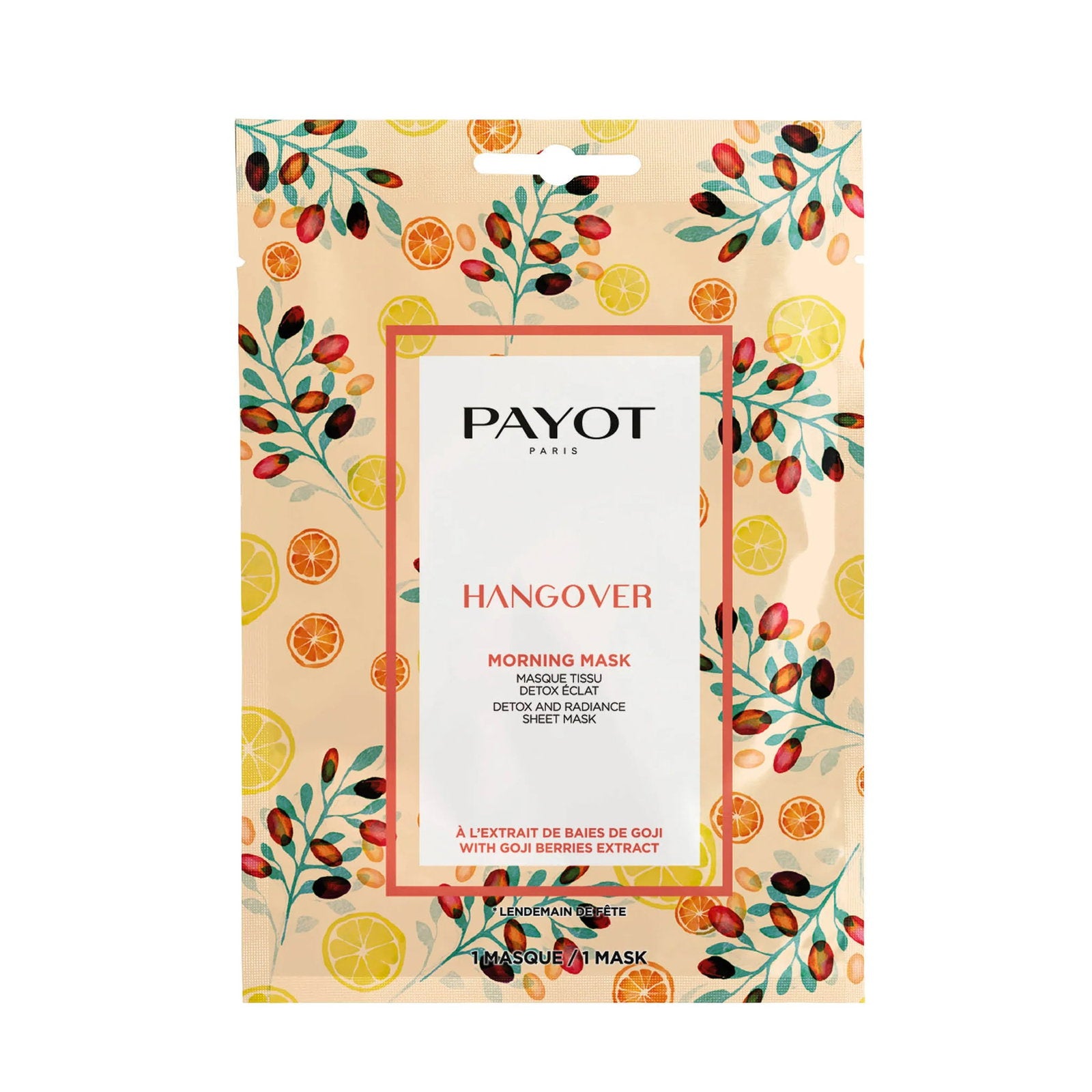 Payot, Hangover, Detox & Lyster, Ansiktsmask, För ansiktet, Morgon, 19 ml