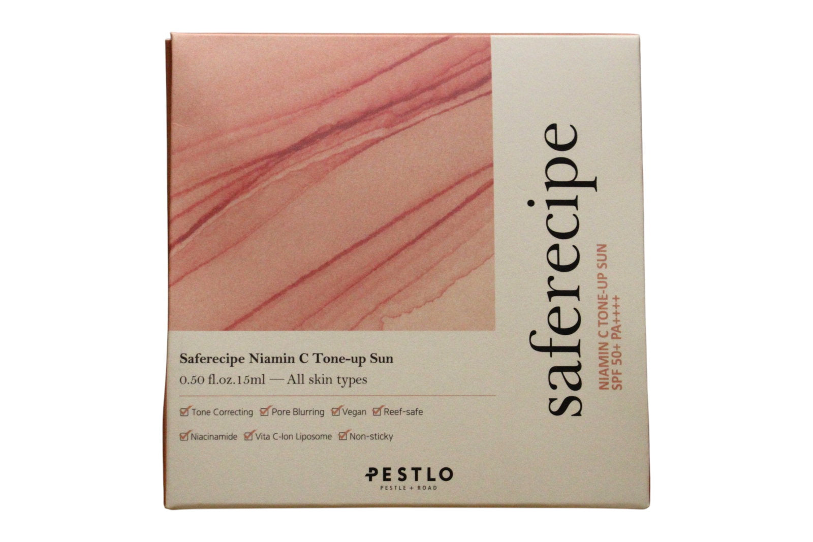 Pestelo, Saferecipe Niamin C Tone Up Sun Cream, Vegan, Toning, Tonic-kräm, Ansikte, 50 ml