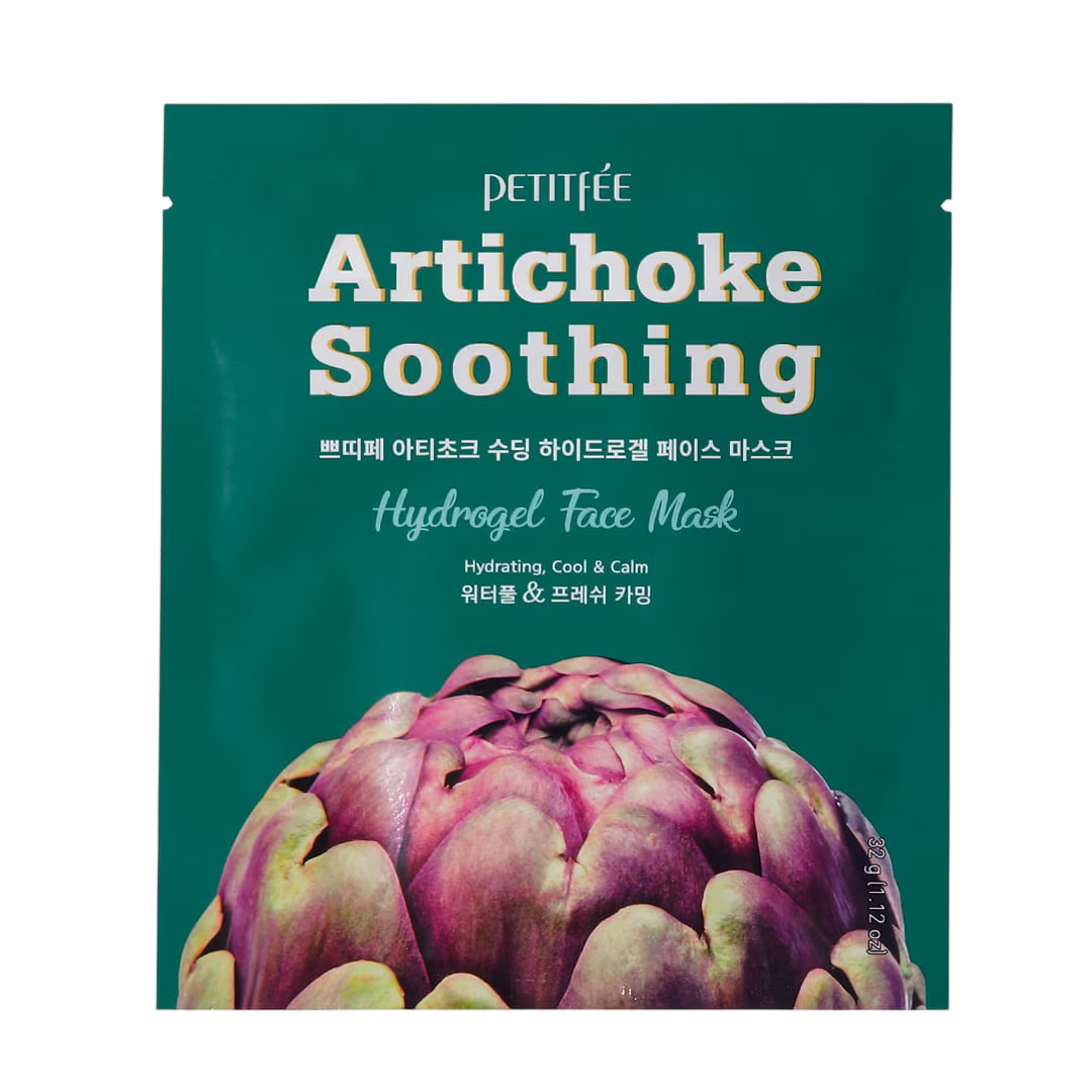 Petitfee, Artichoke Soothing, Hydrogel, Lugnande, Ansiktsmask, För ansiktet, 32 g