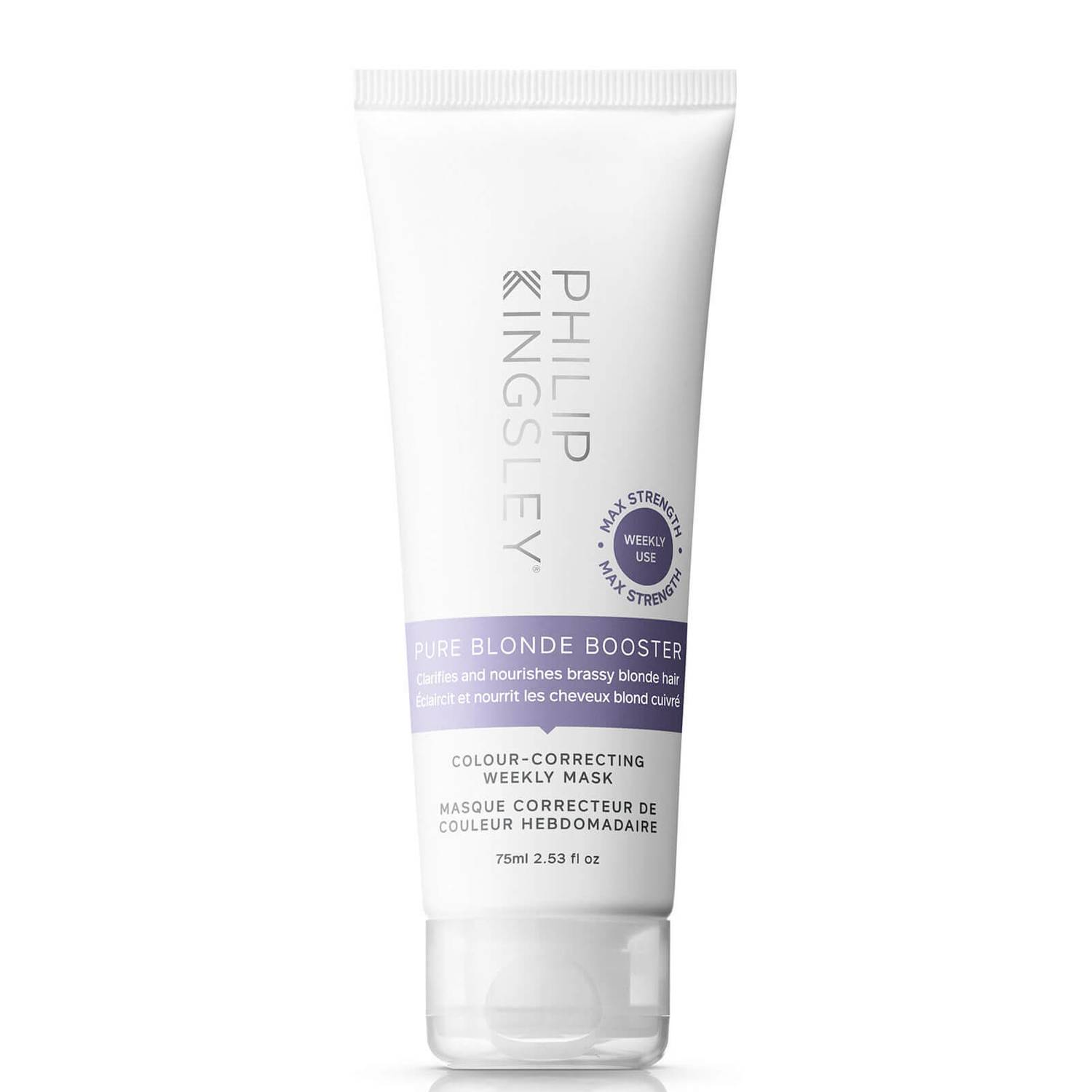 Philip Kingsley, Pure Blonde Booster, Hair Treatment Cream Mask, Moisturizing and Clarifying, Weekly, 75ml