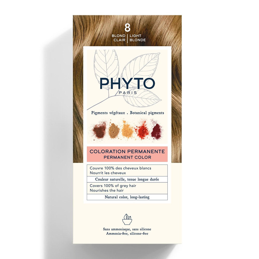 Phyto, Color, Permanent hårfärg, 8 Light Blonde, 50 ml