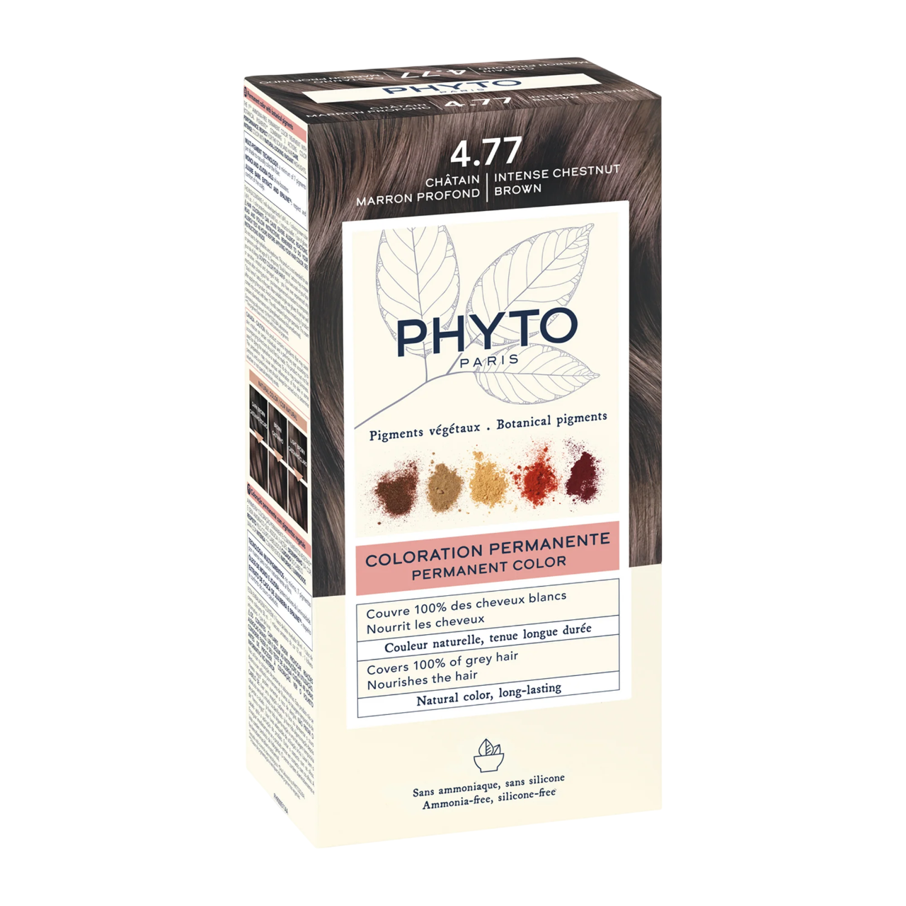 Phyto, Phytocolor, Permanent hårfärg, 4.77 Intense Chestnut Brown, 50 ml