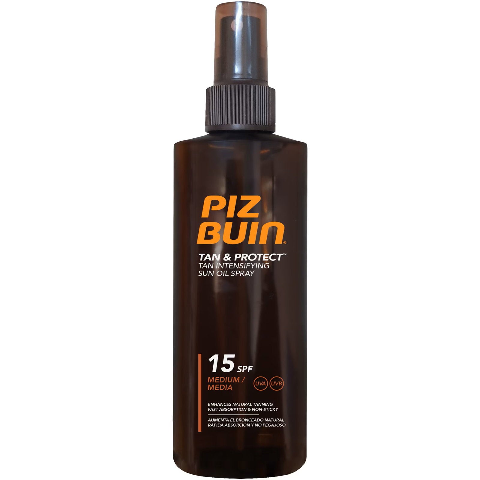 Piz Buin, Tan & Protect, Accelererar naturlig bränna, Sololja, SPF15, 150 ml