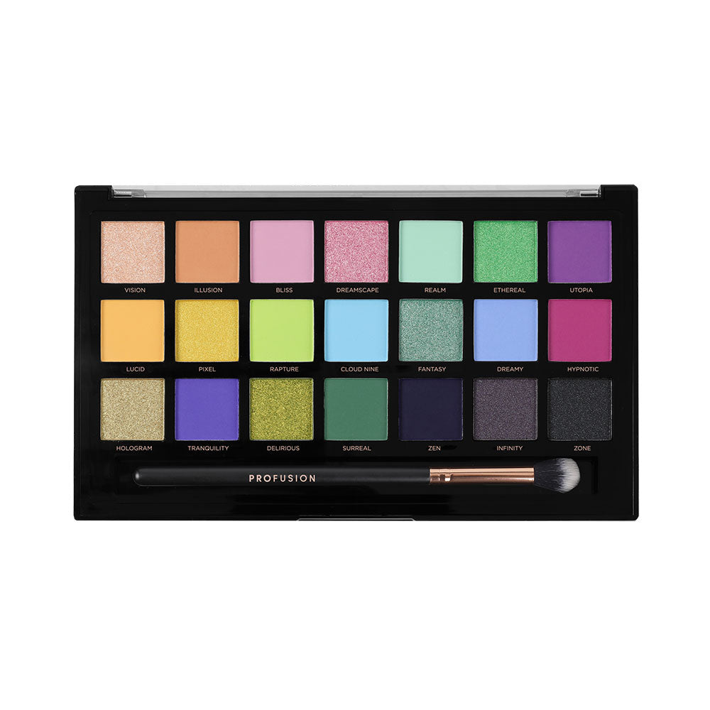 Profusion Cosmetics, Dreamy, Ögonskuggspalett, 21 Shades, 245 g