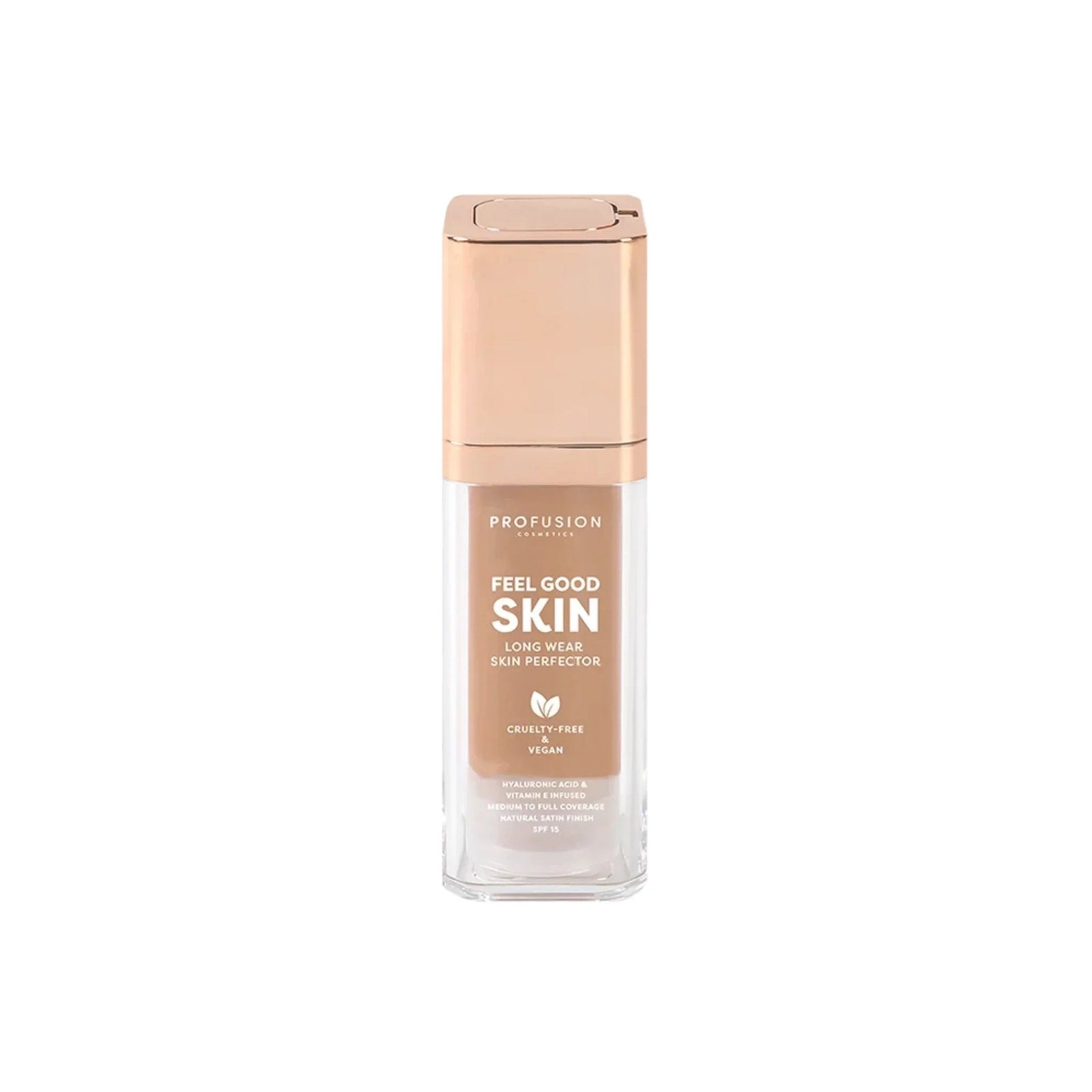 Profusion Cosmetics, Feel Good Skin, Satinfinish, Flytande foundation, 300, Medium, SPF 15, 30 ml