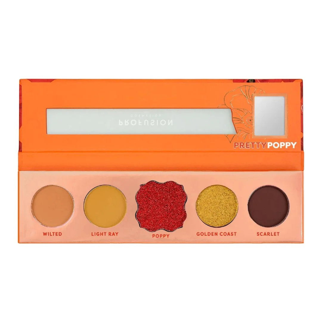 Profusion Cosmetics, Pretty Poppy, Ögonskuggspalett, 5 nyanser, 4.58 g