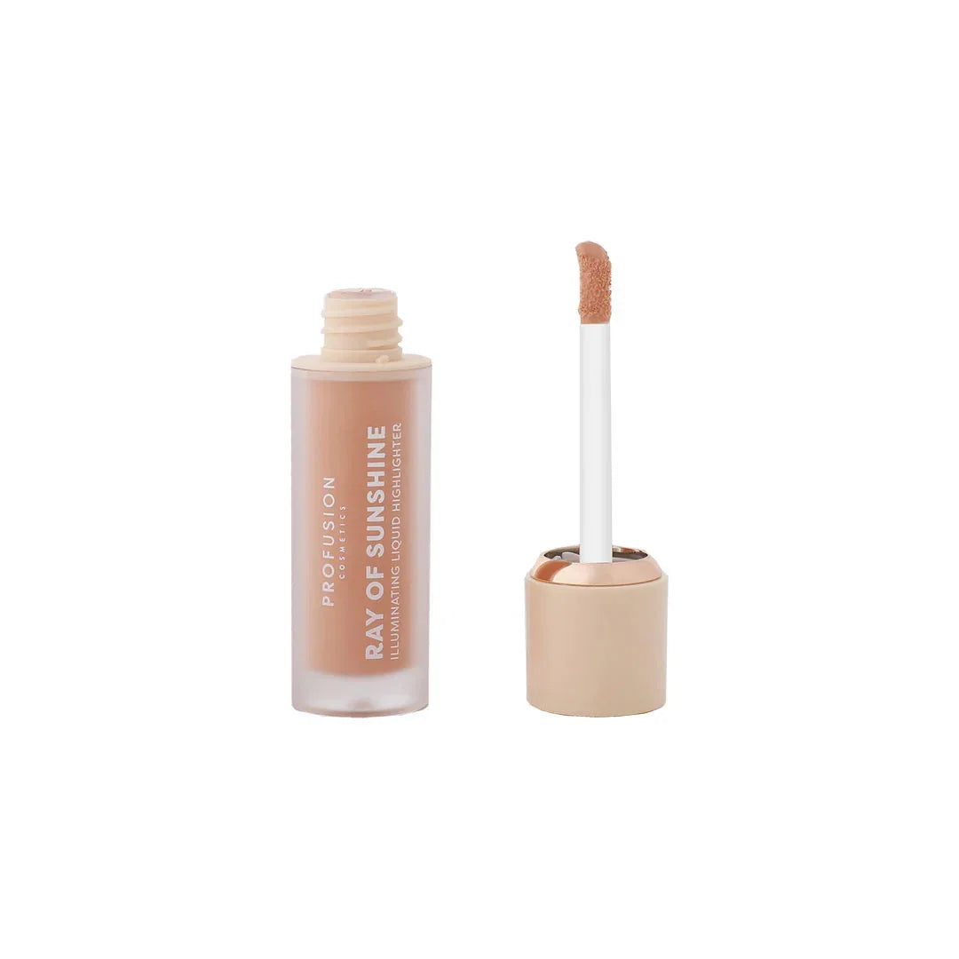 Profusion Cosmetics, Ray Of Sunshine, Naturlig lyster, Flytande highlighter, Solkyssad, För ansiktet, 4 ml