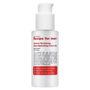 Recipe For Men, Instant Recharge, Hyaluronsyra, Återfuktar, Gel, Ansikte, 75 ml