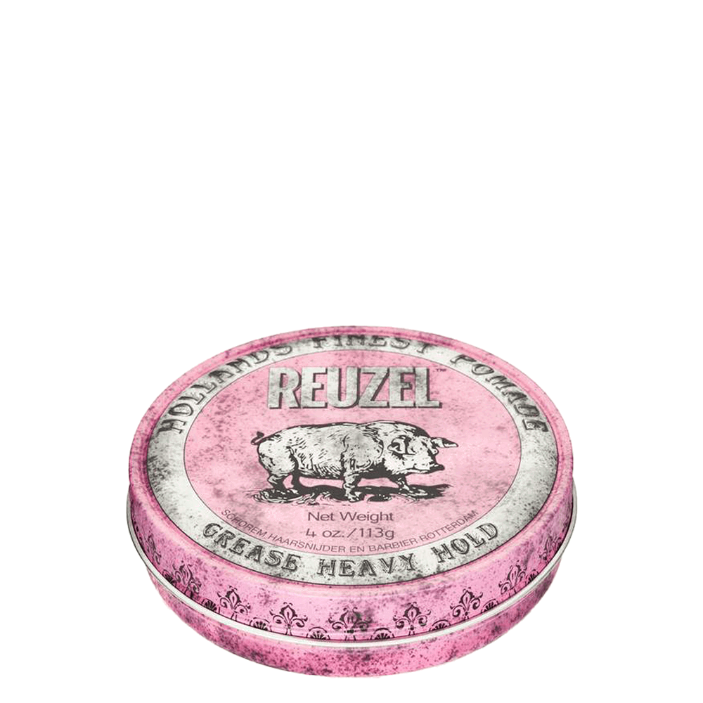 Reuzel, Pink, Hårstylingpomada, För glans, Starkt grepp, 113 g