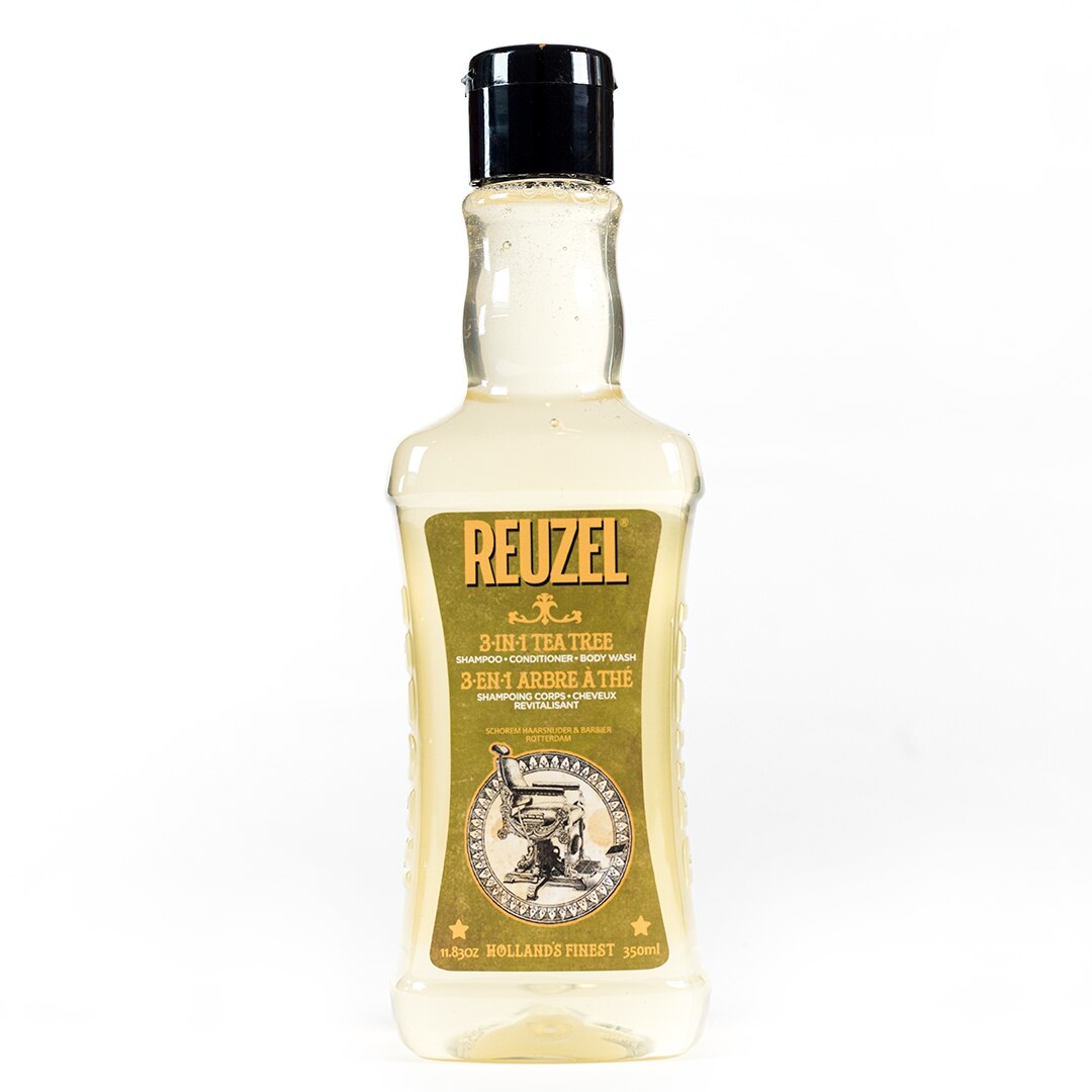 Reuzel, Reuzel, Tea tree olja, Hårschampo, balsam & duschgel 3-i-1, Återfuktande, 350 ml