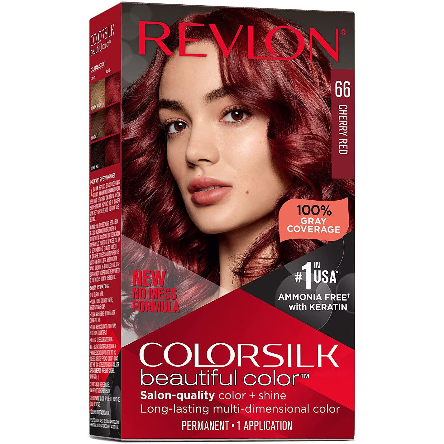 Revlon, Colorsilk, Permanent hårfärg, 66 Cherry Red, 130 ml
