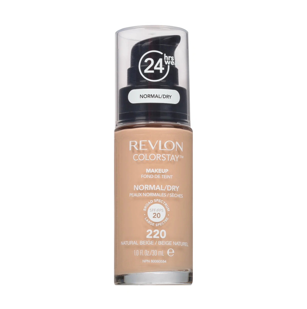 Revlon, Colorstay, Flytande foundation, 220, Naturlig beige, SPF 20, 30 ml