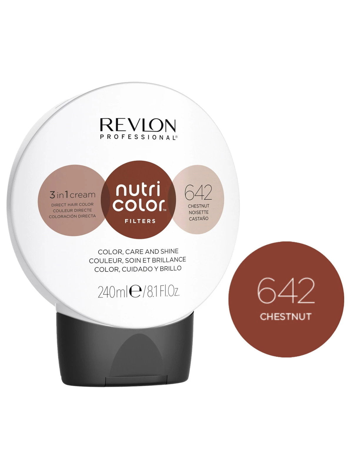 Revlon, Nutri Color Filters, Hårfärgningskräm toner, 642 Chestnut, 240 ml