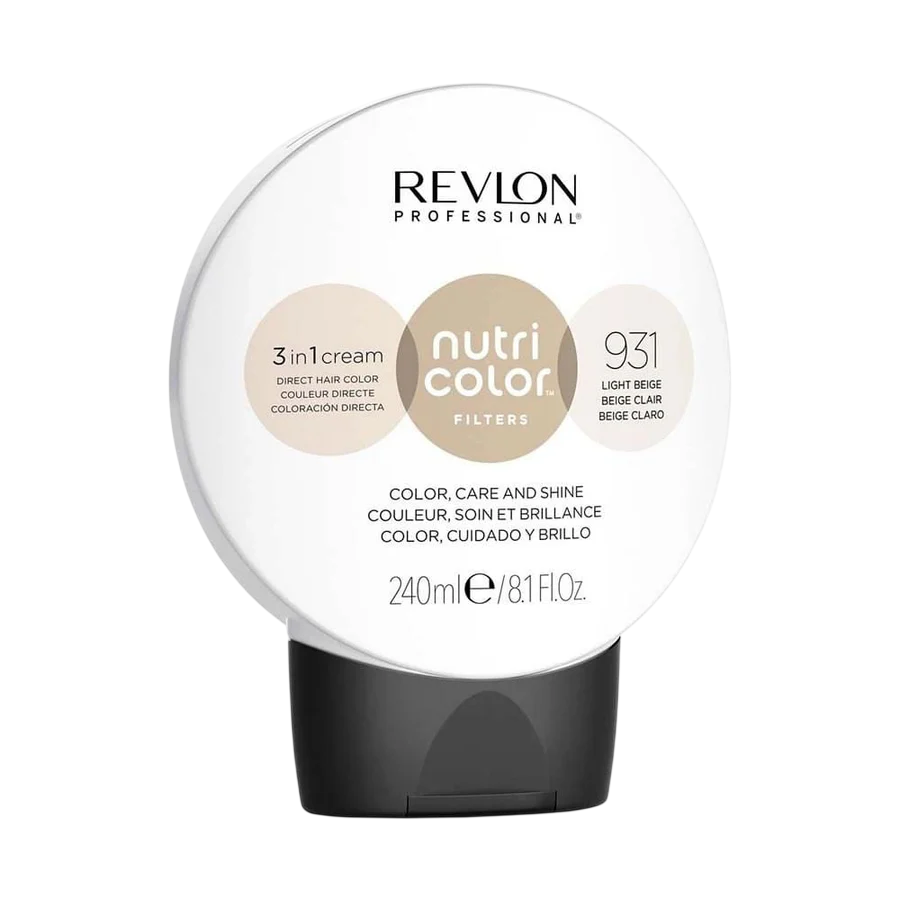 Revlon, Nutri Color Filters, Hårfärgningskräm toner, 931 Light Beige, 240 ml