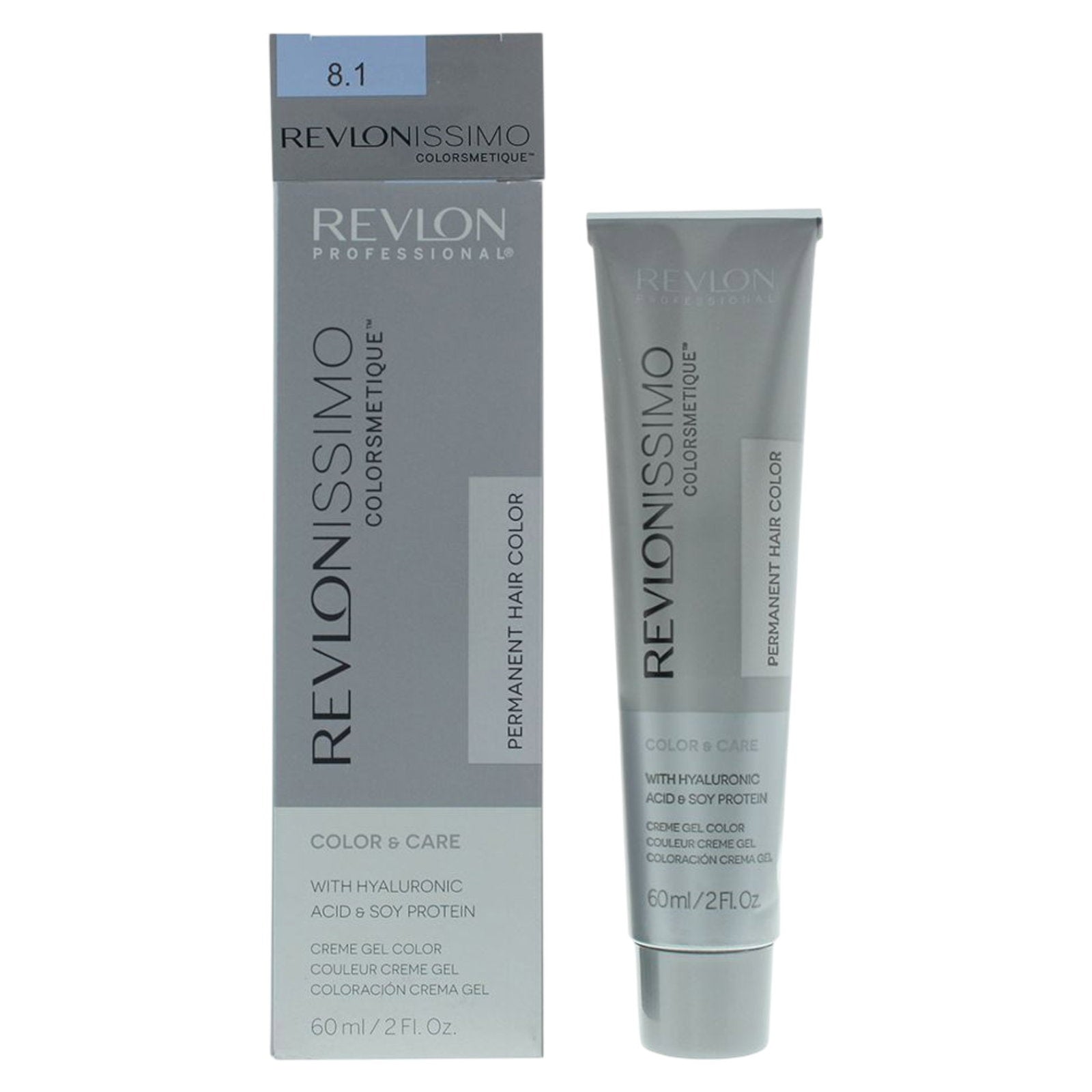 Revlon, Revlonissimo Colorsmetique, Hyaluronsyra, Permanent hårfärg, 8.1 Light Ash Blonde, 60 ml