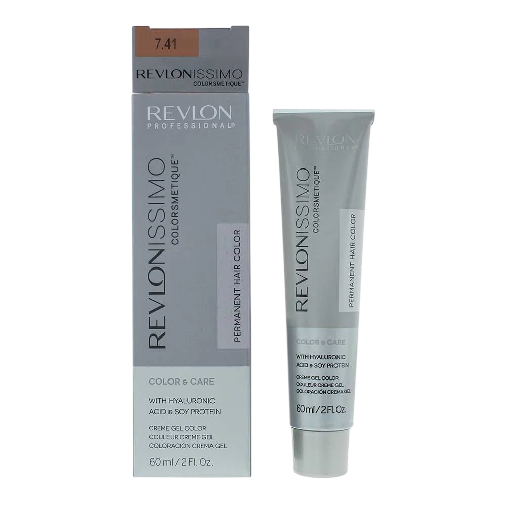 Revlon, Revlonissimo Colorsmetique, Permanent hårfärg, 7.41 Hazel Blonde, 60 ml