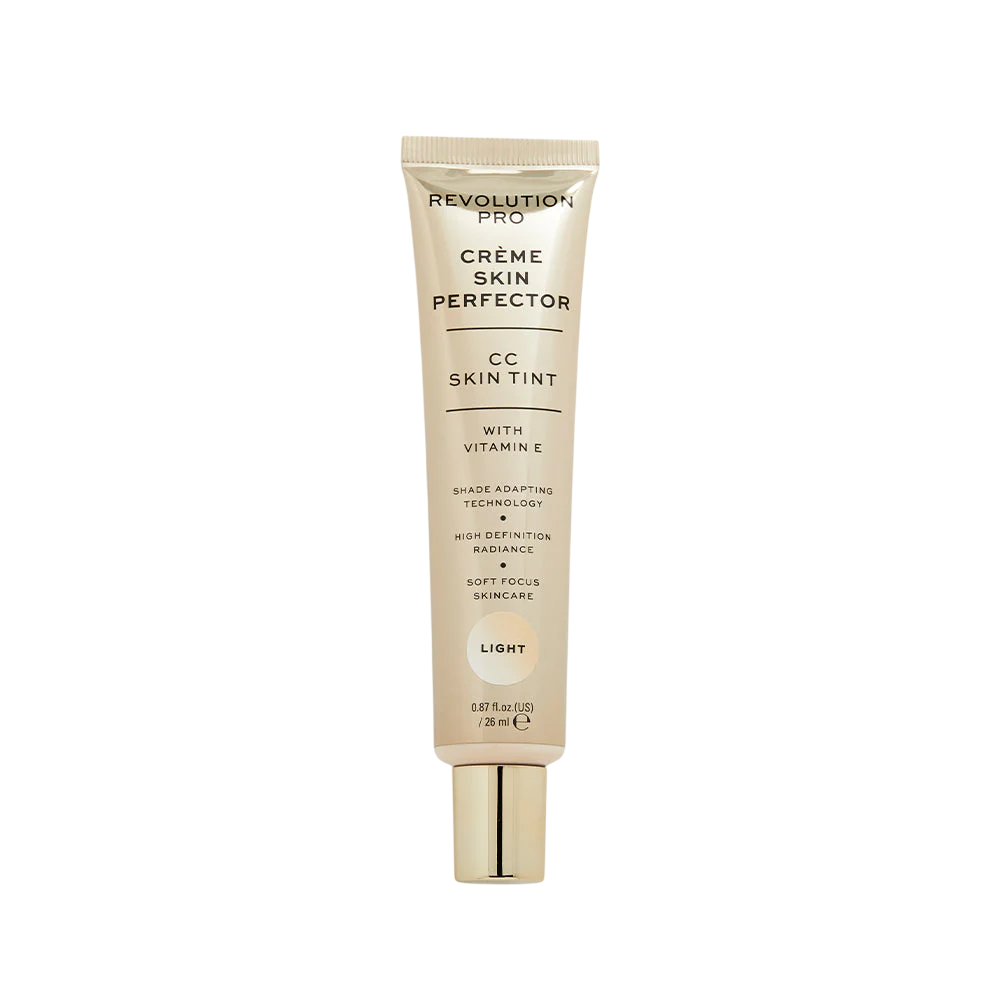 Revolution Pro, Perfecting Skin Tint, Vitamin E, Naturlig glans, CC kräm, Ljus, 26 ml