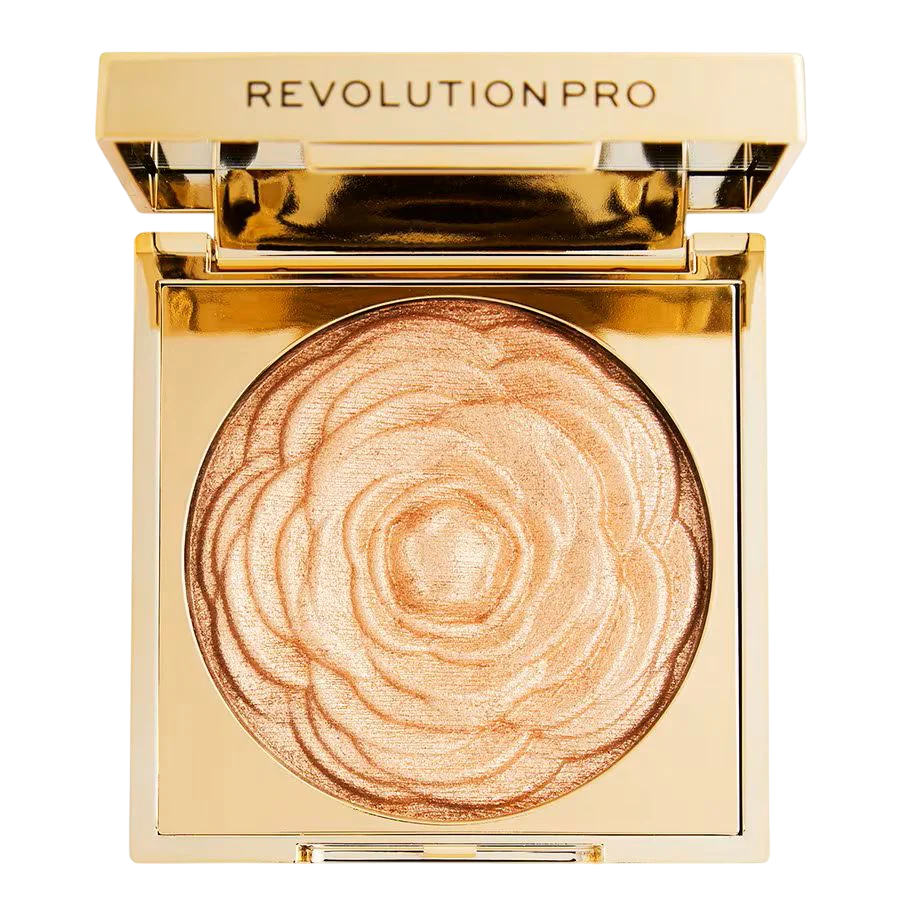 Revolution Pro, Pro Lustre, Belyst, Blush highlighter kompakt, Guldrose, 1 nyans, 9 g