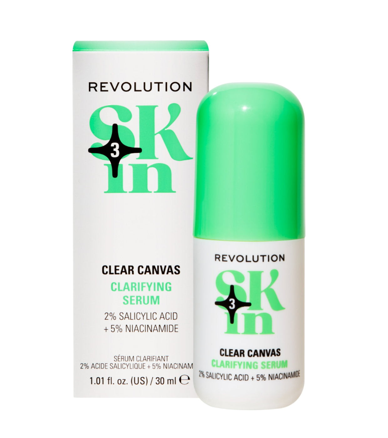 Revolution Skincare, Clear Canvas, 5% Niacinamide & 2% Salicylic Acid, Klargörande, Serum, För ansiktet, 30 ml
