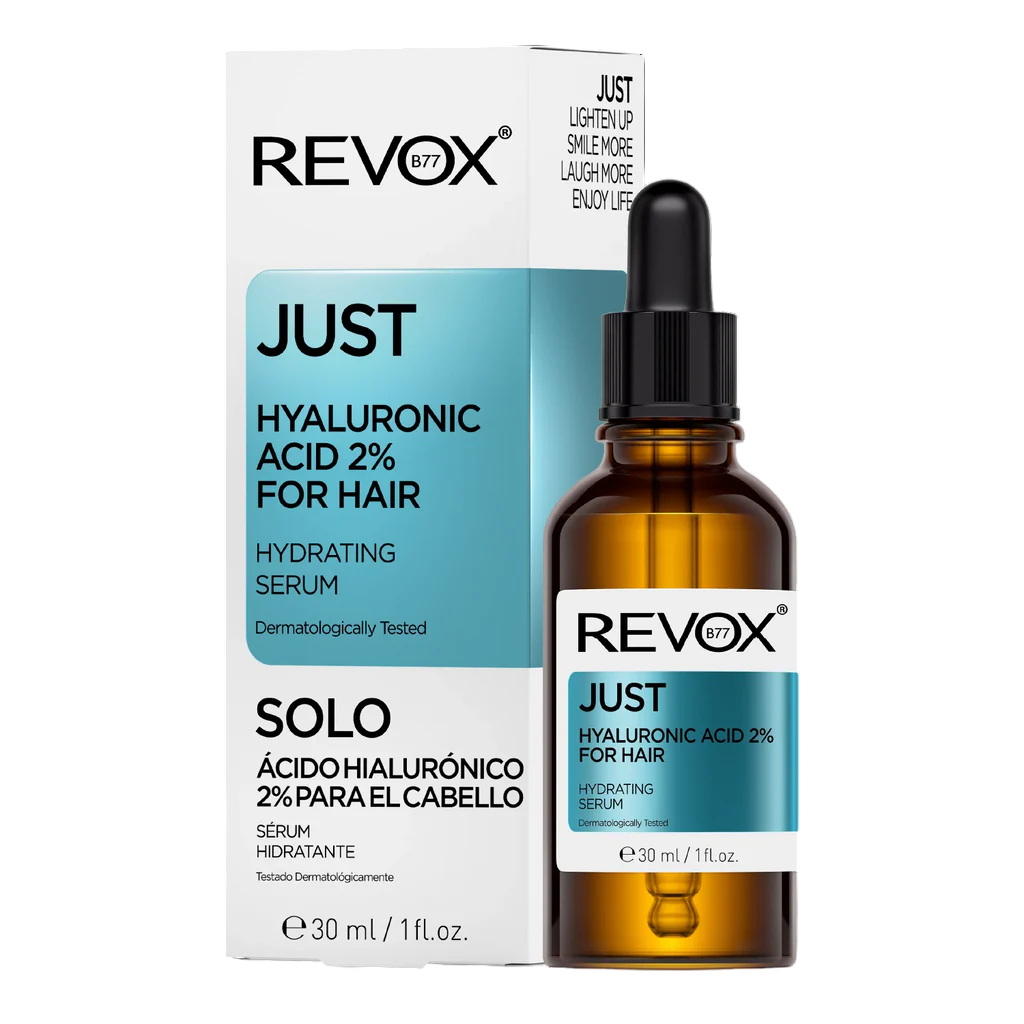 Revox B77, Just, Hyaluronsyra 2%, Hårserum, För hydrering, 30 ml