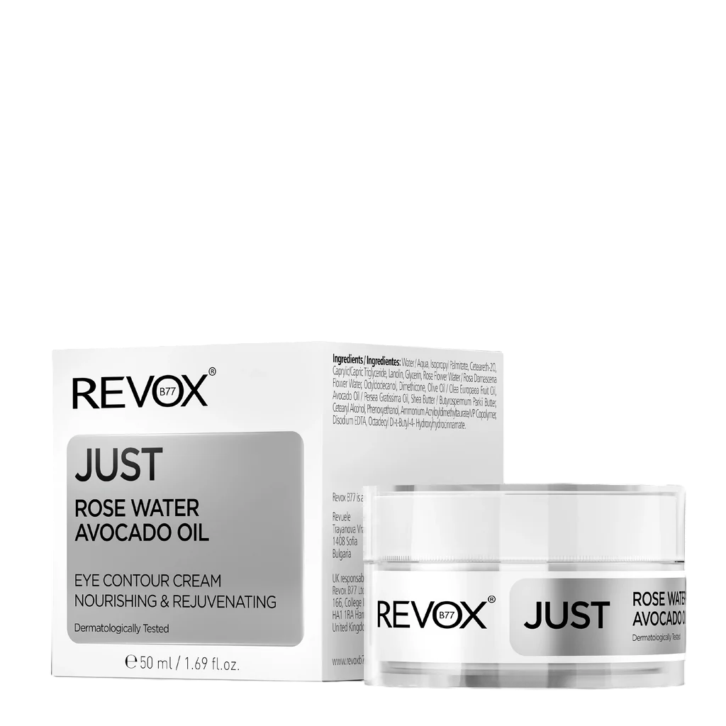 Revox B77, Just, Rose Water and Avocado Oil, Nourishing, Eye Cream, 50 ml
