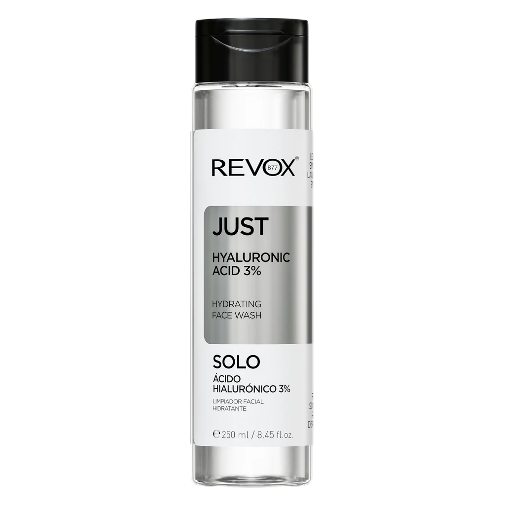 Revox B77, Just Squalane, Hyaluronsyra 3%, Eliminerar orenheter, Rengöringslotion, För ansiktet, 250 ml